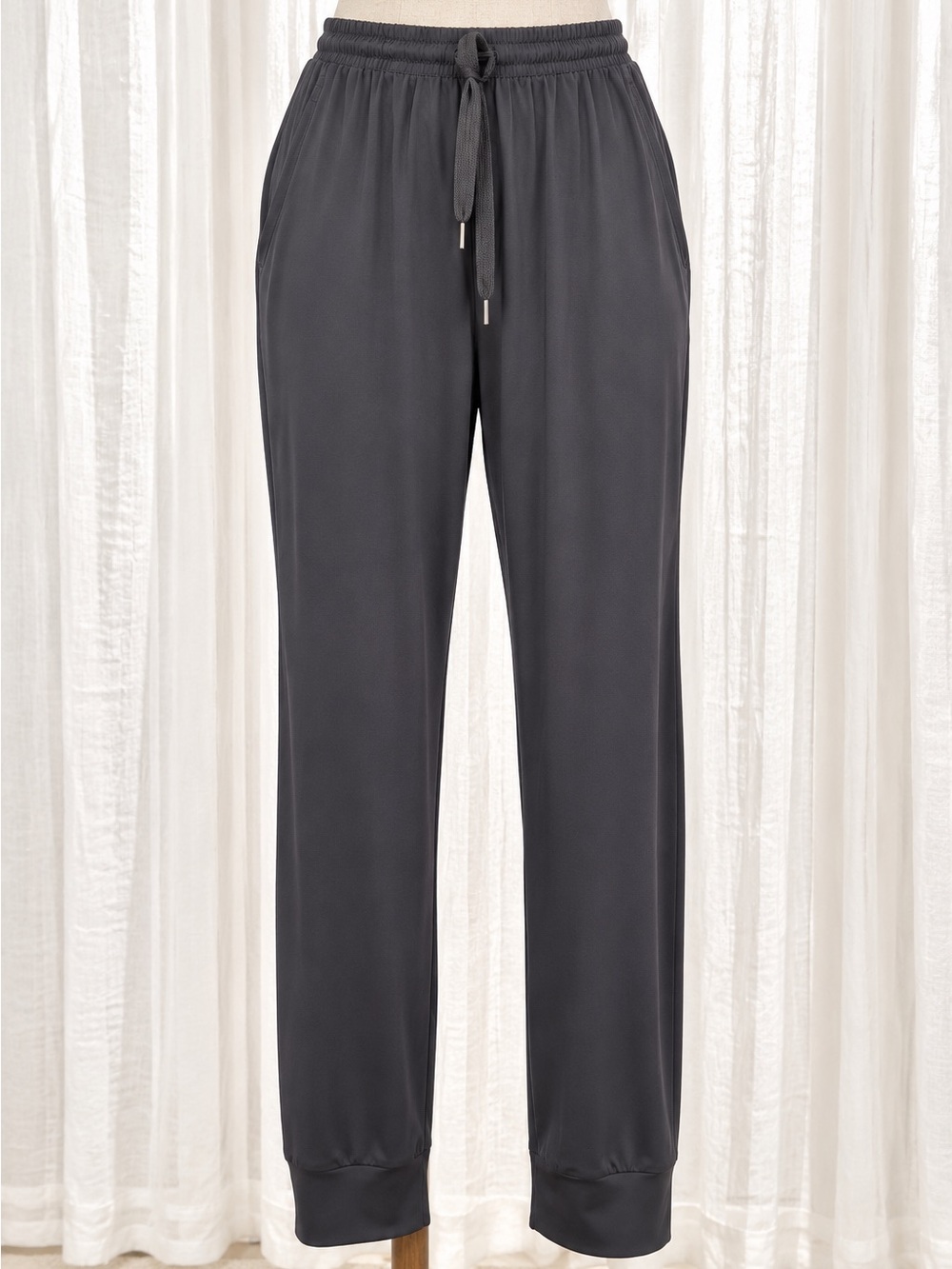 Women Essentials Charcoal Drawstring Track Pants